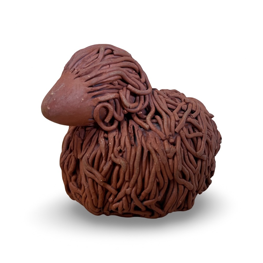 Handmade Terracotta Clay Sheep Figurine